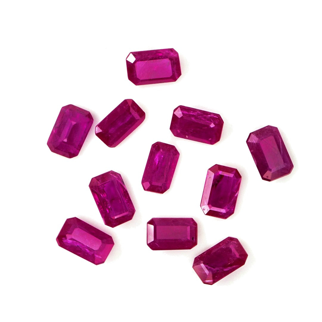 Natural Untreated Mozambique Ruby Calibrated Octagons | 3x5mm & 4x6mm