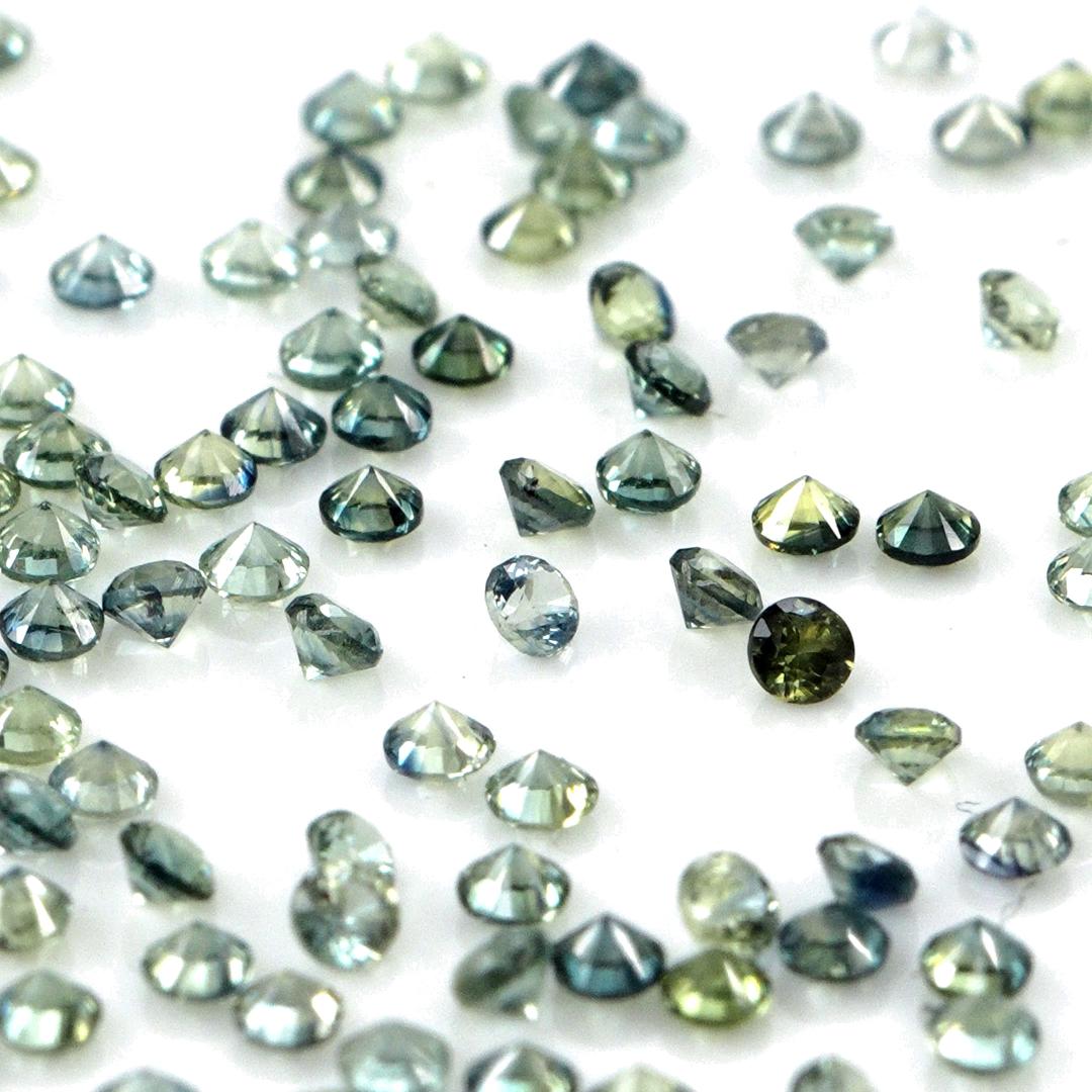 Natural Untreated Teal Sapphire Calibrated Rounds | 2mm & 2.5mm