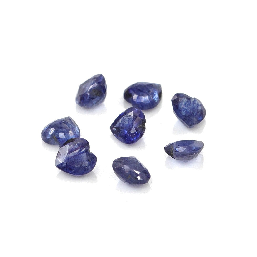 Natural Bangkok Blue Sapphire Calibrated Hearts | 4mm & 4.5mm