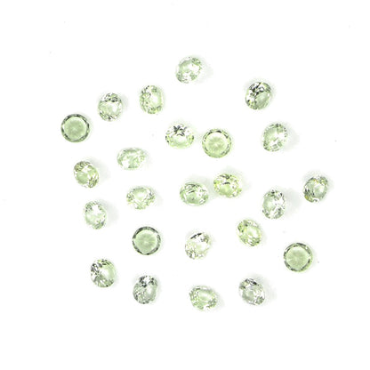 Natural Untreated Green Sapphire Calibrated Rounds | 2mm & 2.5mm
