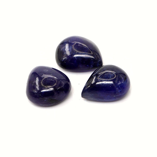 Natural Bangkok Blue Sapphire Calibrated Cabochon Pears | 11x13mm & 12x14mm
