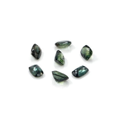 Natural Untreated Australian Teal Sapphire Calibrated Long Cushions | 3x4mm & 4x5mm