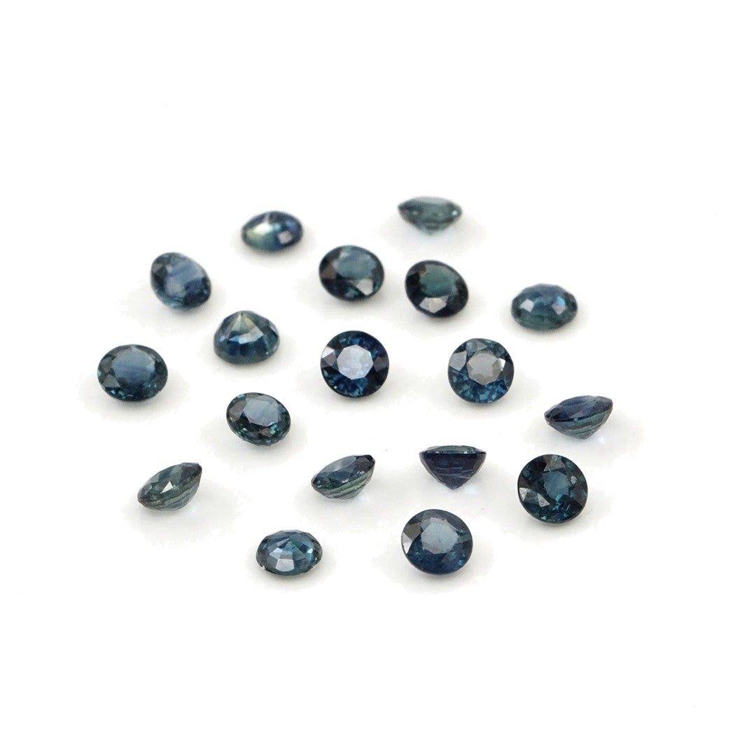Natural Untreated Blue Sapphire Calibrated Rounds | 3mm & 3.5mm