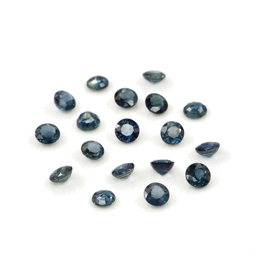 Natural Untreated Blue Sapphire Calibrated Rounds | 3mm & 3.5mm