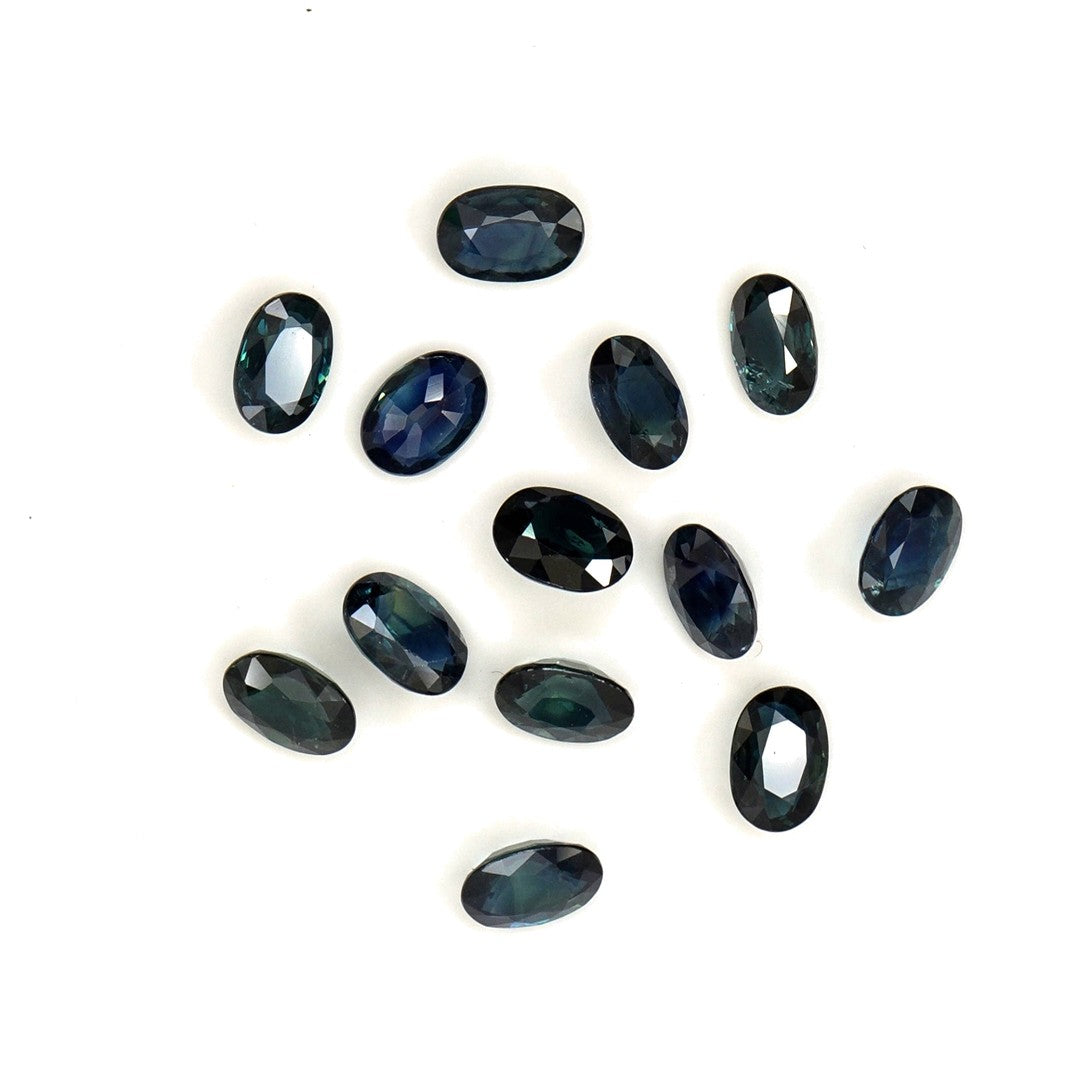 Natural Untreated Australian Blue Sapphire Calibrated Ovals | 5x7mm & 6x8mm