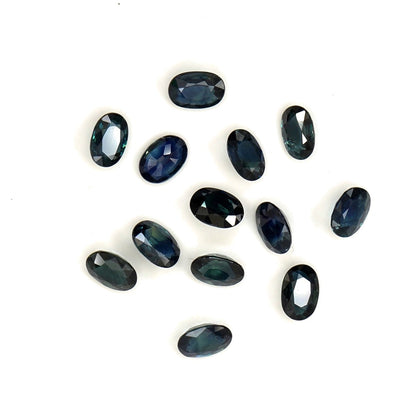 Natural Untreated Australian Blue Sapphire Calibrated Ovals | 5x7mm & 6x8mm