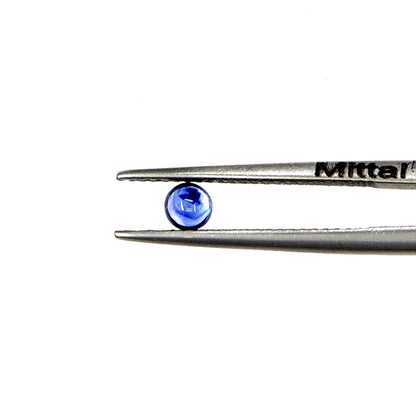 Natural Untreated Blue Sapphire Calibrated Cabochon Rounds | 3mm & 3.5mm