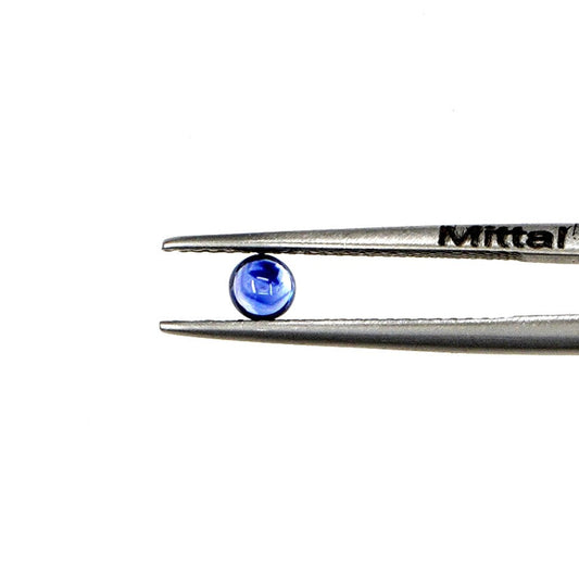 Natural Untreated Blue Sapphire Calibrated Cabochon Rounds | 3mm & 3.5mm