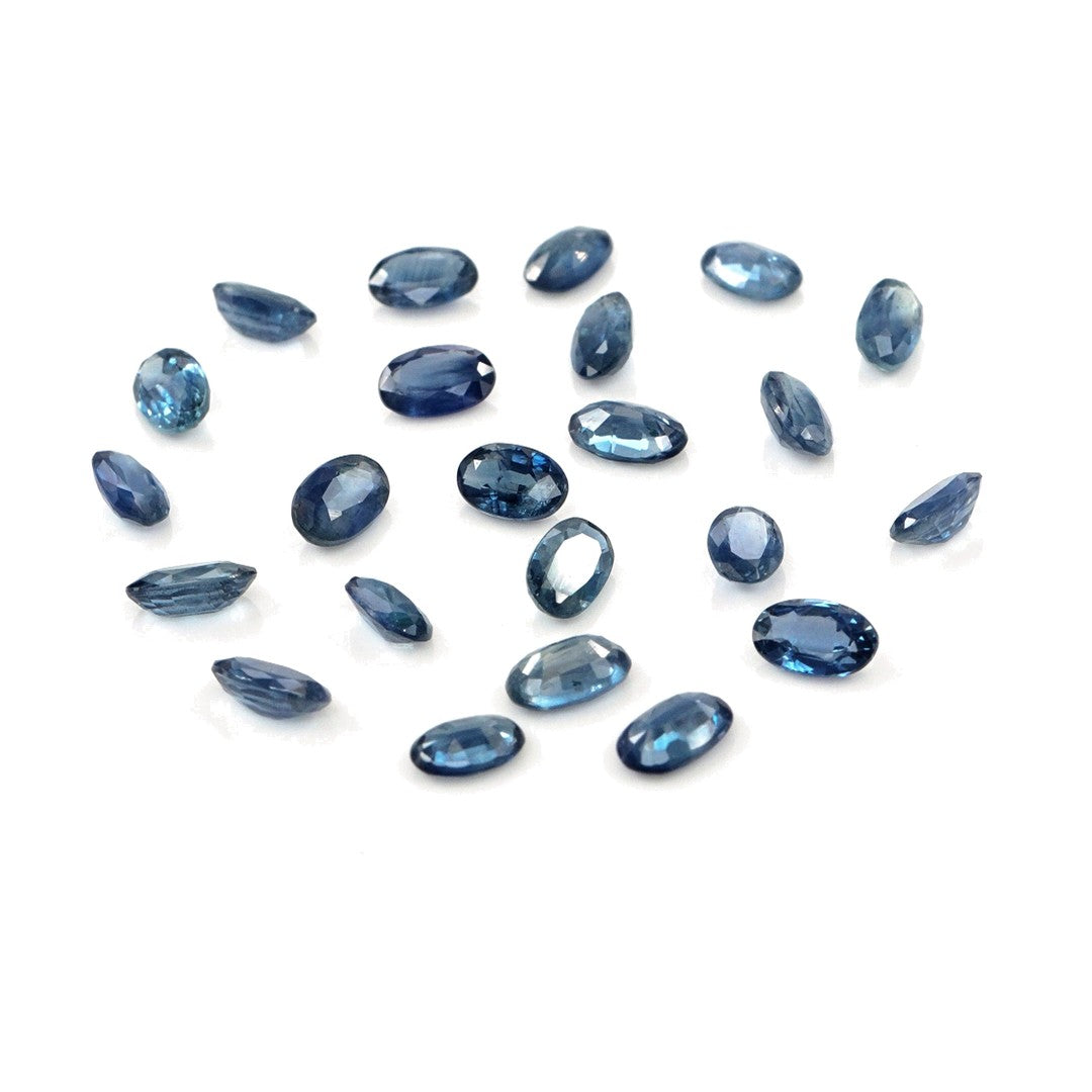 Natural Untreated Blue Sapphire Calibrated Ovals | 3x5mm & 4x6mm