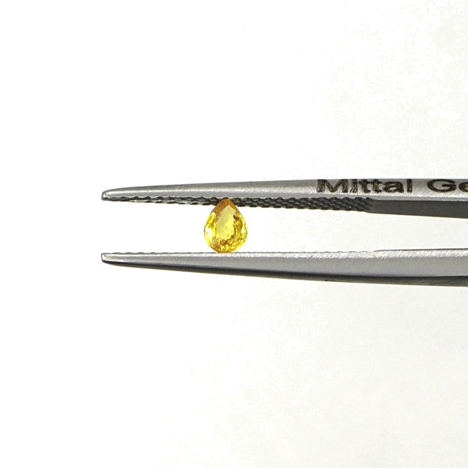Natural Untreated Yellow Sapphire Calibrated Pears | 3x4mm & 4x5mm