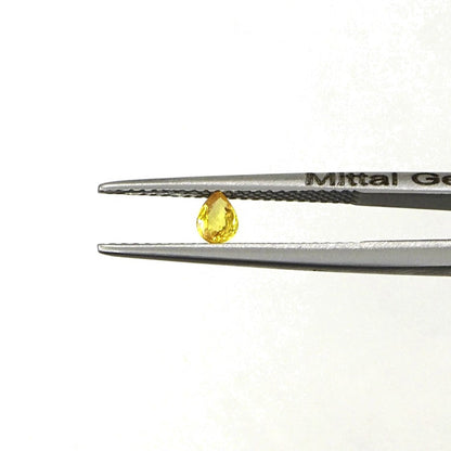 Natural Untreated Yellow Sapphire Calibrated Pears | 3x4mm & 4x5mm