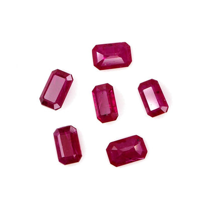 Natural Untreated Mozambique Ruby Calibrated Octagons | 3x5mm & 4x6mm