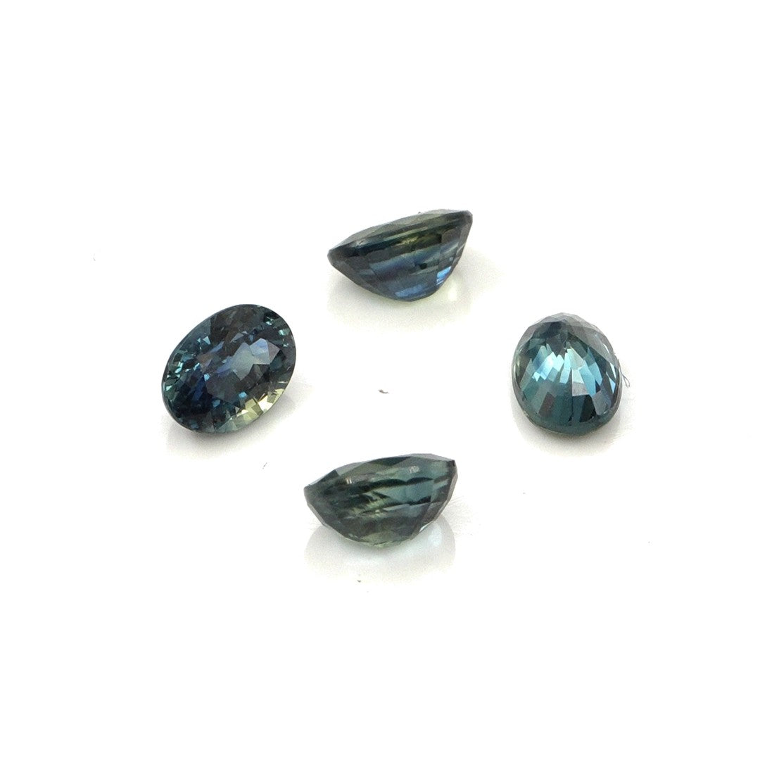 Natural Untreated Australian Teal Sapphire Calibrated Ovals | 3x5mm & 4x6mm