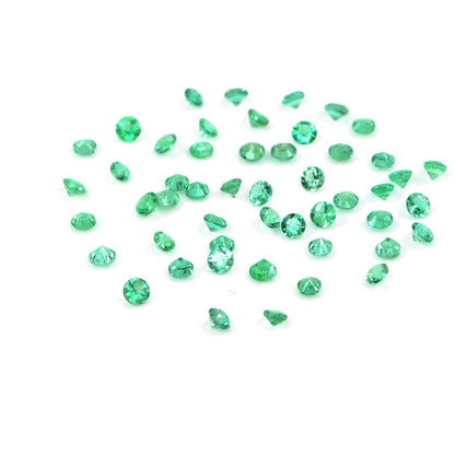Natural Zambian Emerald Calibrated Rounds | 1mm & 1.5mm