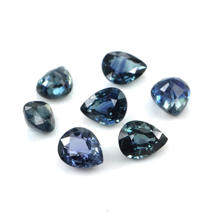 Natural Untreated Blue Sapphire Calibrated Pears | 3x4mm & 4x5mm