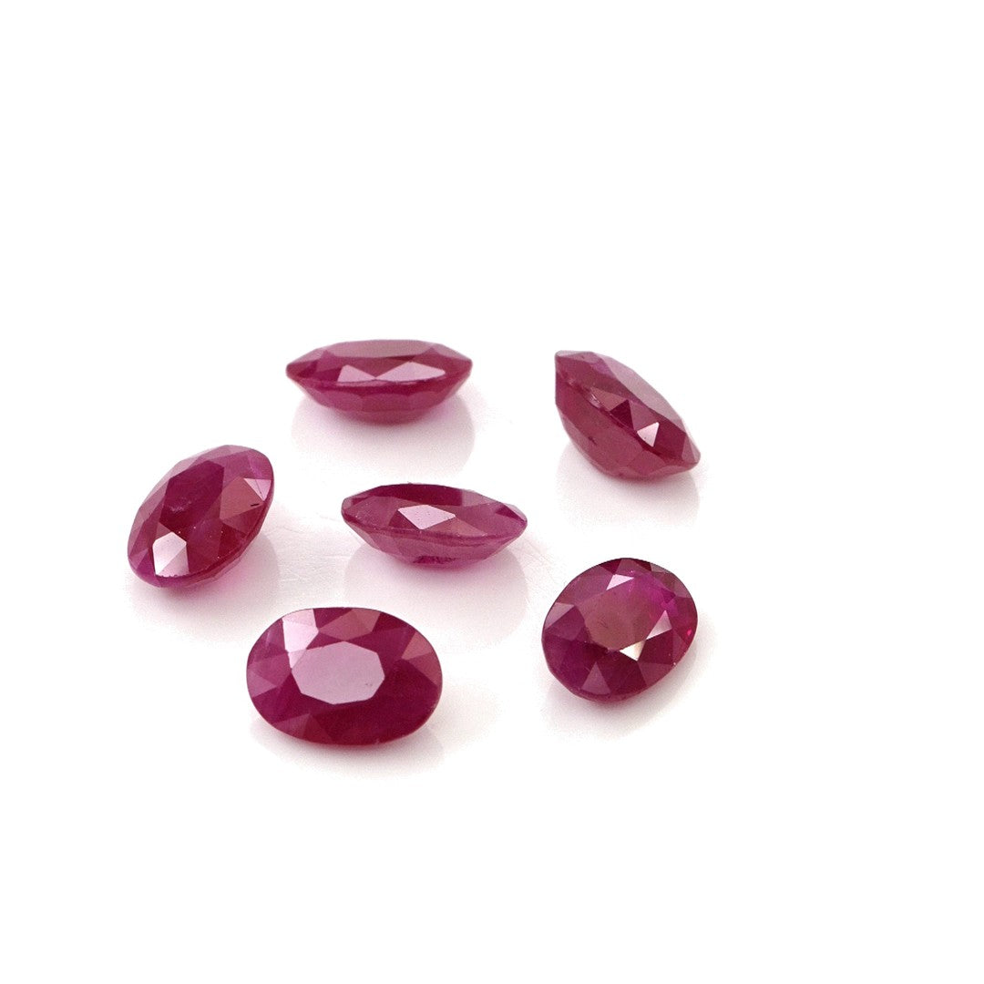 Natural Untreated Burma Ruby Calibrated Ovals | 5x7mm & 6x8mm
