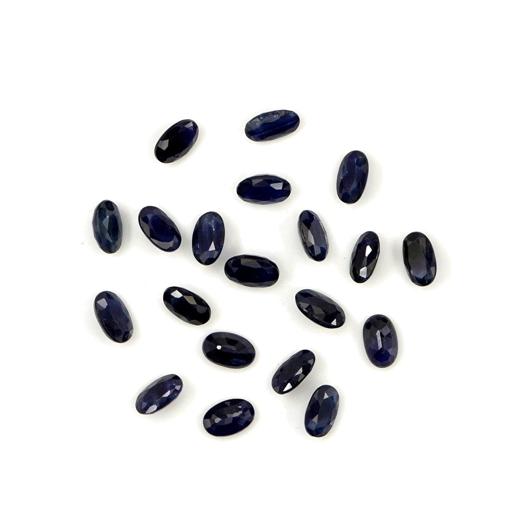 Natural Untreated Blue Sapphire Calibrated Ovals | 3x4mm & 4x5mm