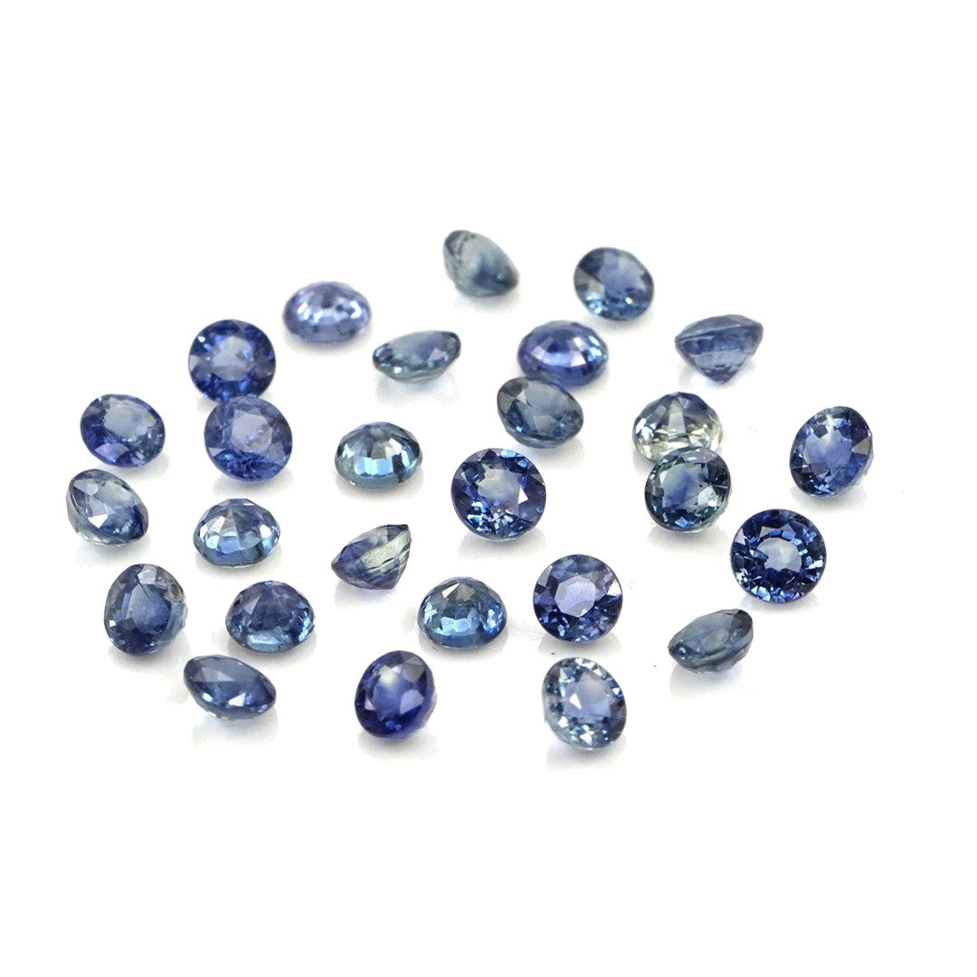 Natural Untreated Blue Sapphire Calibrated Rounds | 3mm & 3.5mm