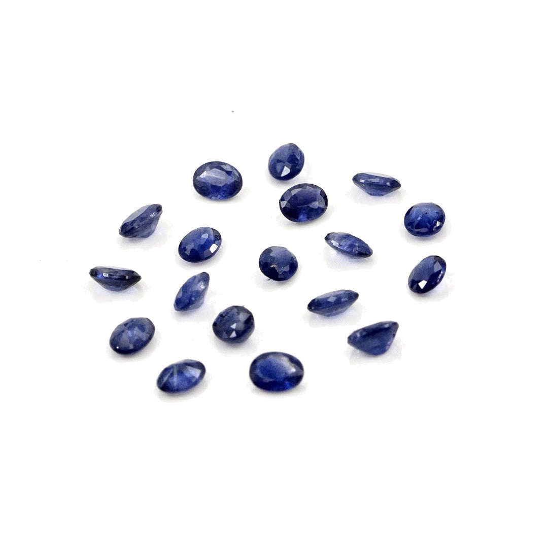 Natural Untreated Blue Sapphire Calibrated Ovals | 3x4mm & 4x5mm