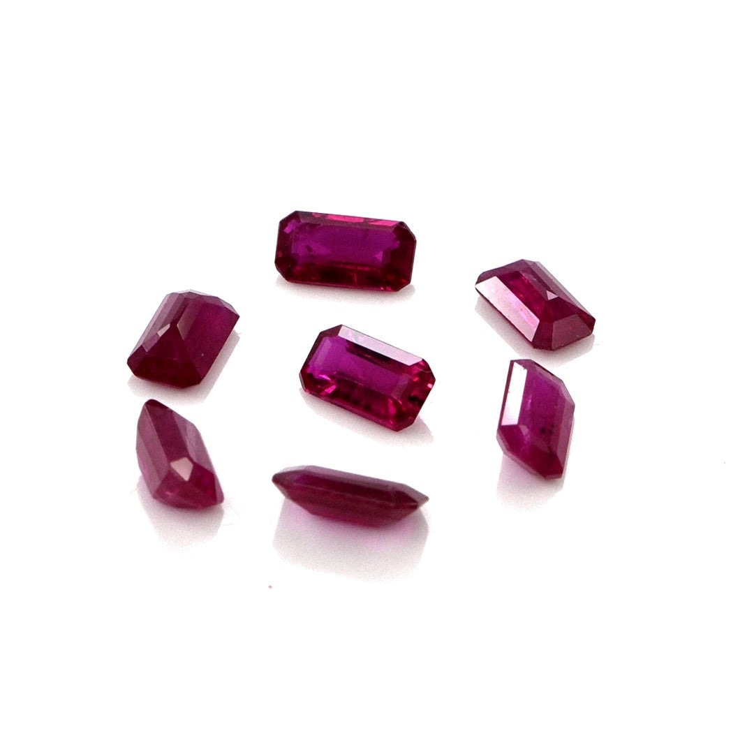 Natural Untreated Mozambique Ruby Calibrated Octagons | 3x5mm & 4x6mm
