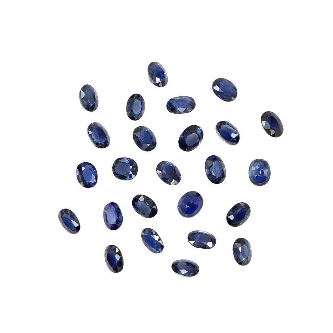 Natural Untreated Blue Sapphire Calibrated Ovals | 3x4mm & 4x5mm