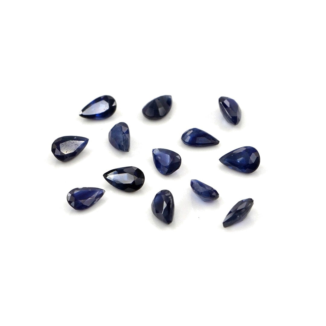 Natural Untreated Blue Sapphire Calibrated Pears | 3x5mm & 4x6mm