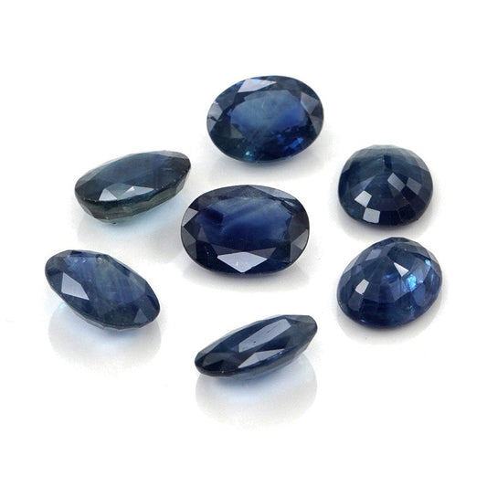 Natural Untreated Blue Sapphire Calibrated Ovals | 7x9mm & 8x10mm