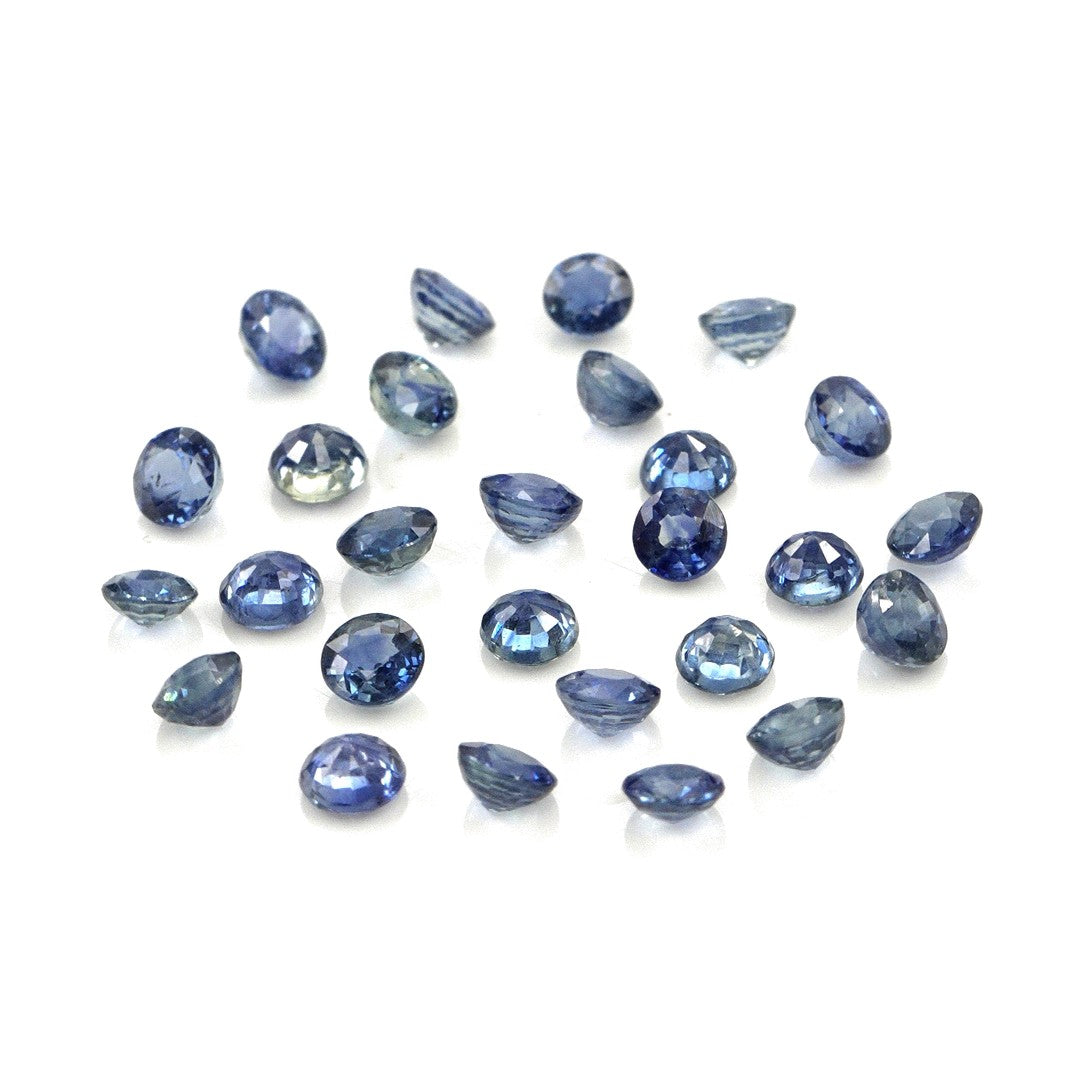 Natural Untreated Blue Sapphire Calibrated Rounds | 3mm & 3.5mm