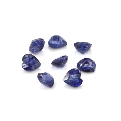 Natural Bangkok Blue Sapphire Calibrated Hearts | 4mm & 4.5mm