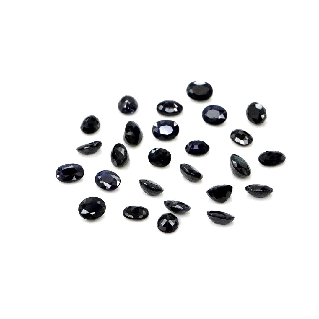 Natural Untreated Blue Sapphire Calibrated Ovals | 3x4mm & 4x5mm