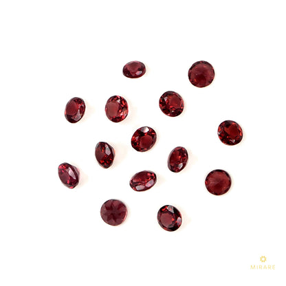 Natural Mozambique Garnet Calibrated Rounds | 3mm & 4mm