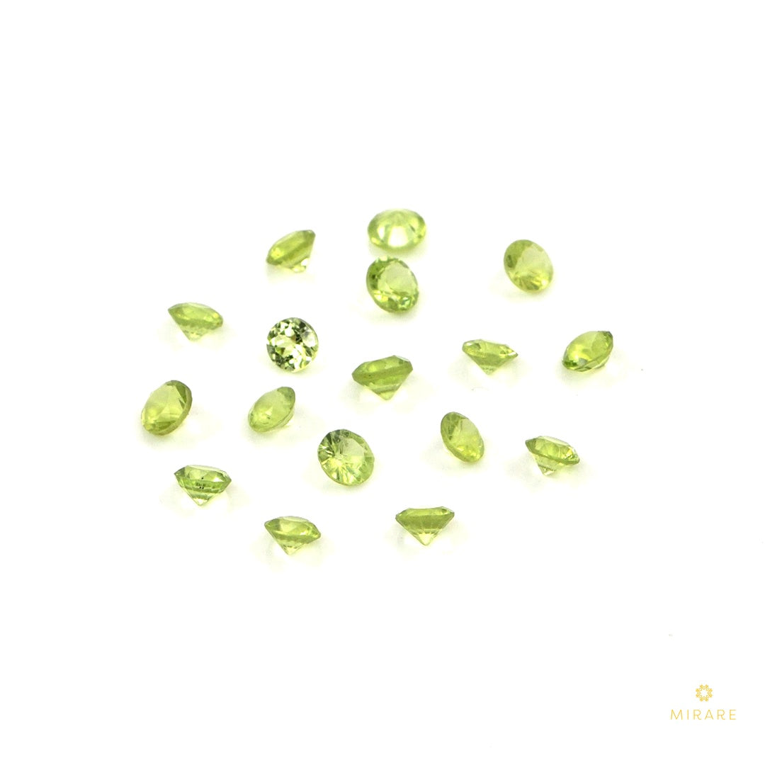 Natural Peridot Calibrated Rounds | 3mm & 3.5mm