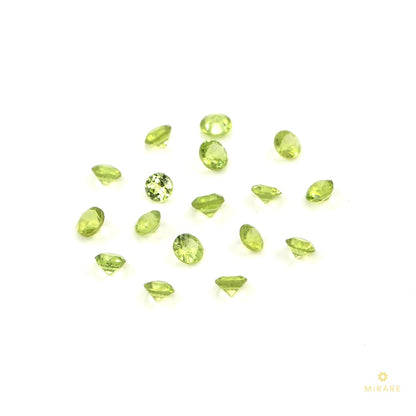 Natural Peridot Calibrated Rounds | 3mm & 3.5mm
