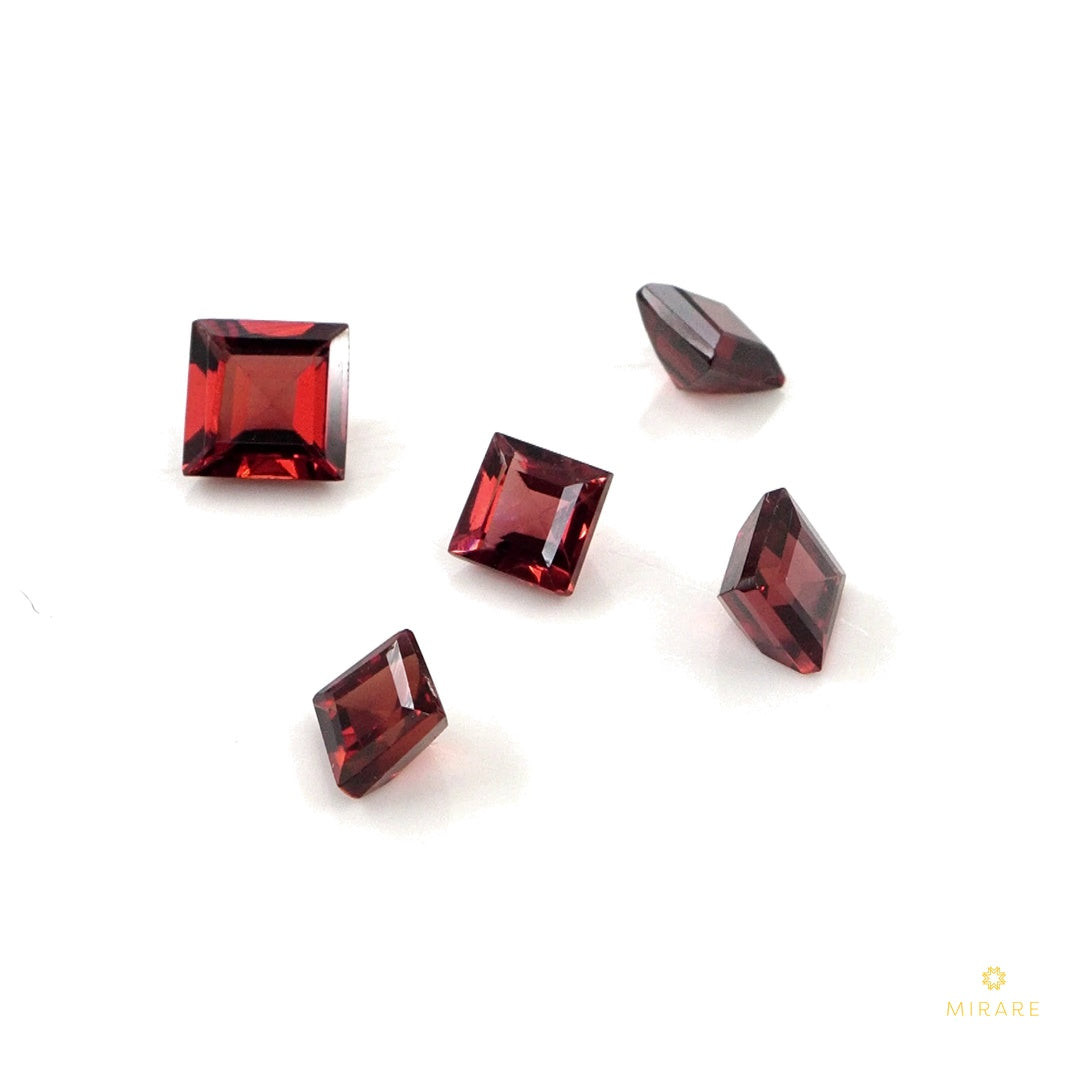 Natural Mozambique Garnet Calibrated Squares | 3mm & 3.5mm