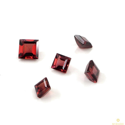 Natural Mozambique Garnet Calibrated Squares | 4mm & 5mm