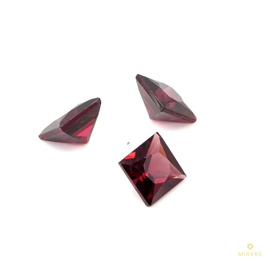 Natural Mozambique Garnet Calibrated Squares | 8mm & 9mm