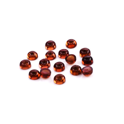 Natural Garnet Calibrated Cabochon Rounds | 3mm & 4mm