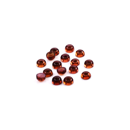 Natural Garnet Calibrated Cabochon Rounds | 3mm & 4mm