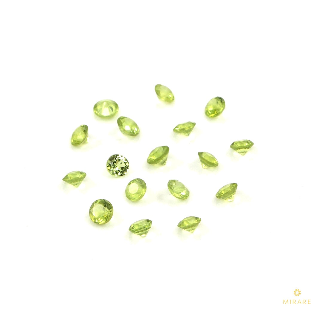Natural Peridot Calibrated Rounds | 3mm & 3.5mm