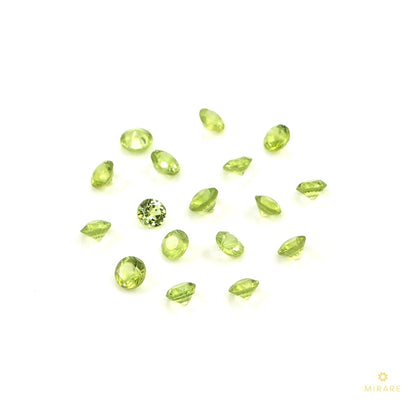 Natural Peridot Calibrated Rounds | 3mm & 3.5mm