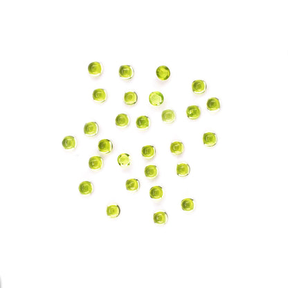 Natural Peridot Calibrated Cabochon Rounds | 3mm & 4mm