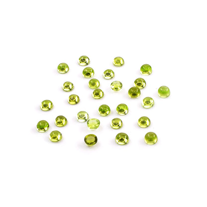 Natural Peridot Calibrated Cabochon Rounds | 3mm & 4mm