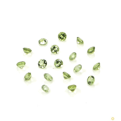 Natural Peridot Calibrated Rounds | 2mm & 2.5mm