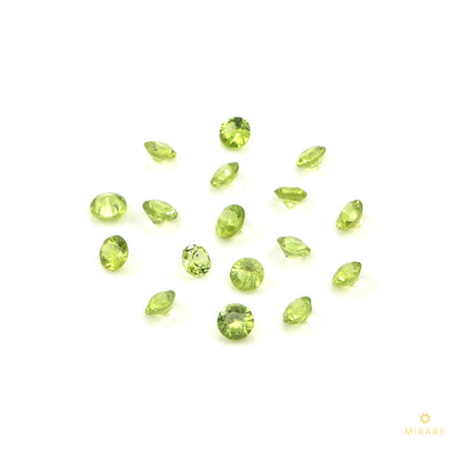 Natural Peridot Calibrated Rounds | 3mm & 3.5mm