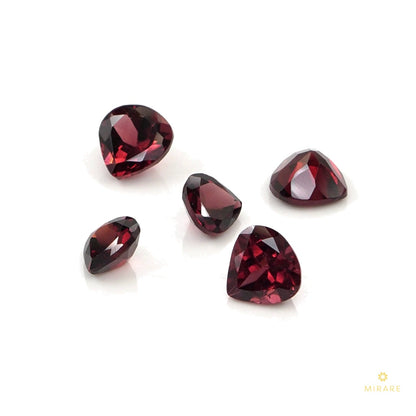 Natural Mozambique Garnet Calibrated Hearts | 6mm & 7mm