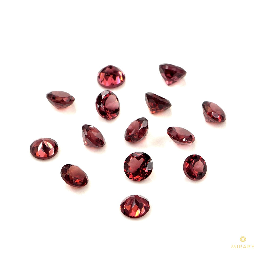 Natural Mozambique Garnet Calibrated Rounds | 5mm & 6mm