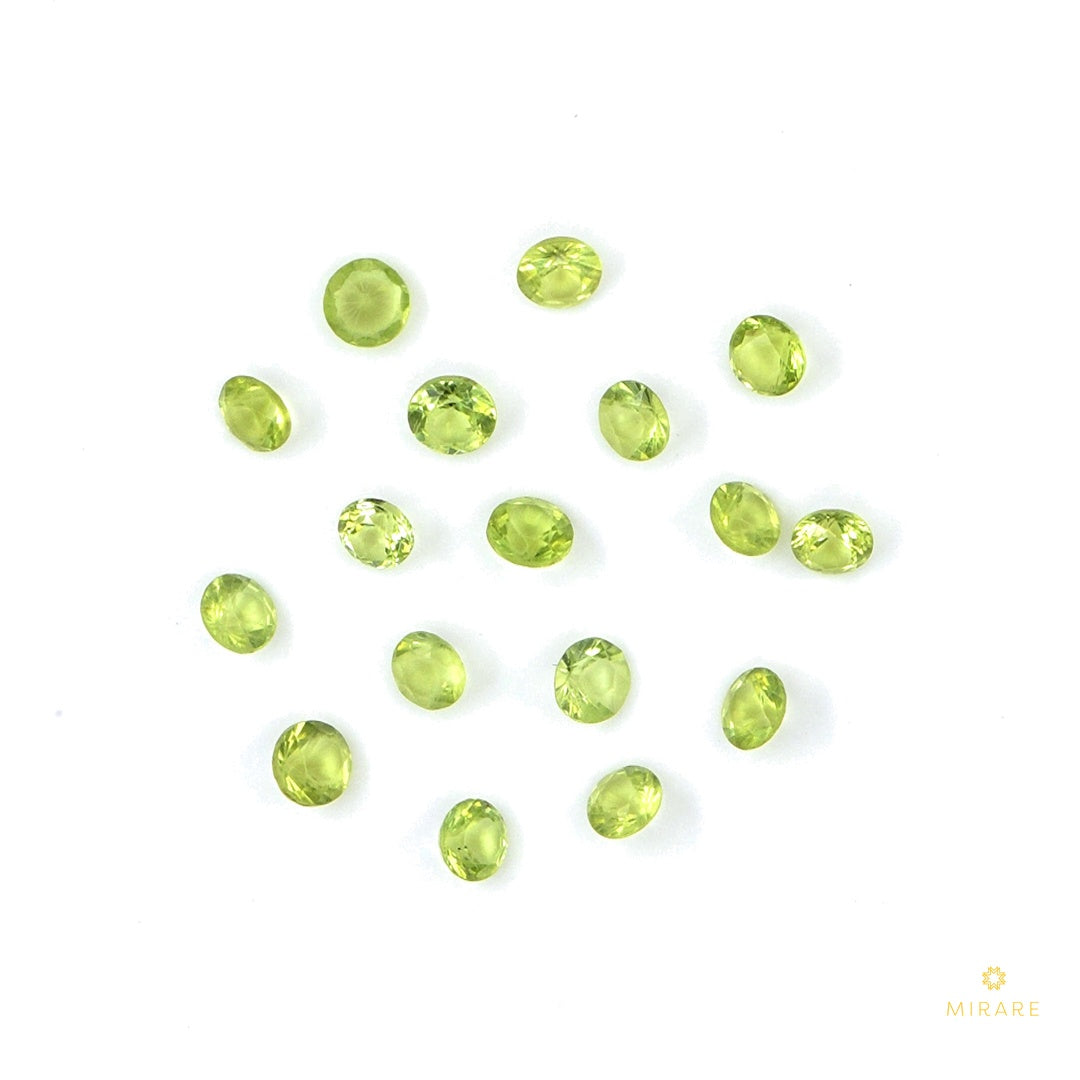 Natural Peridot Calibrated Rounds | 3mm & 3.5mm