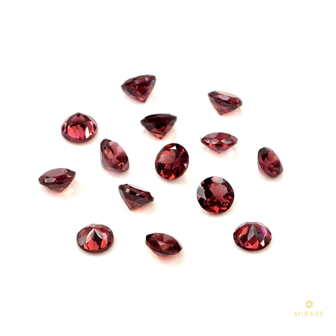 Natural Mozambique Garnet Calibrated Rounds | 5mm & 6mm