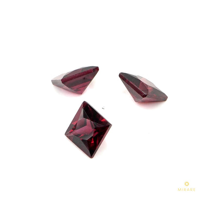 Natural Mozambique Garnet Calibrated Squares | 6mm & 7mm