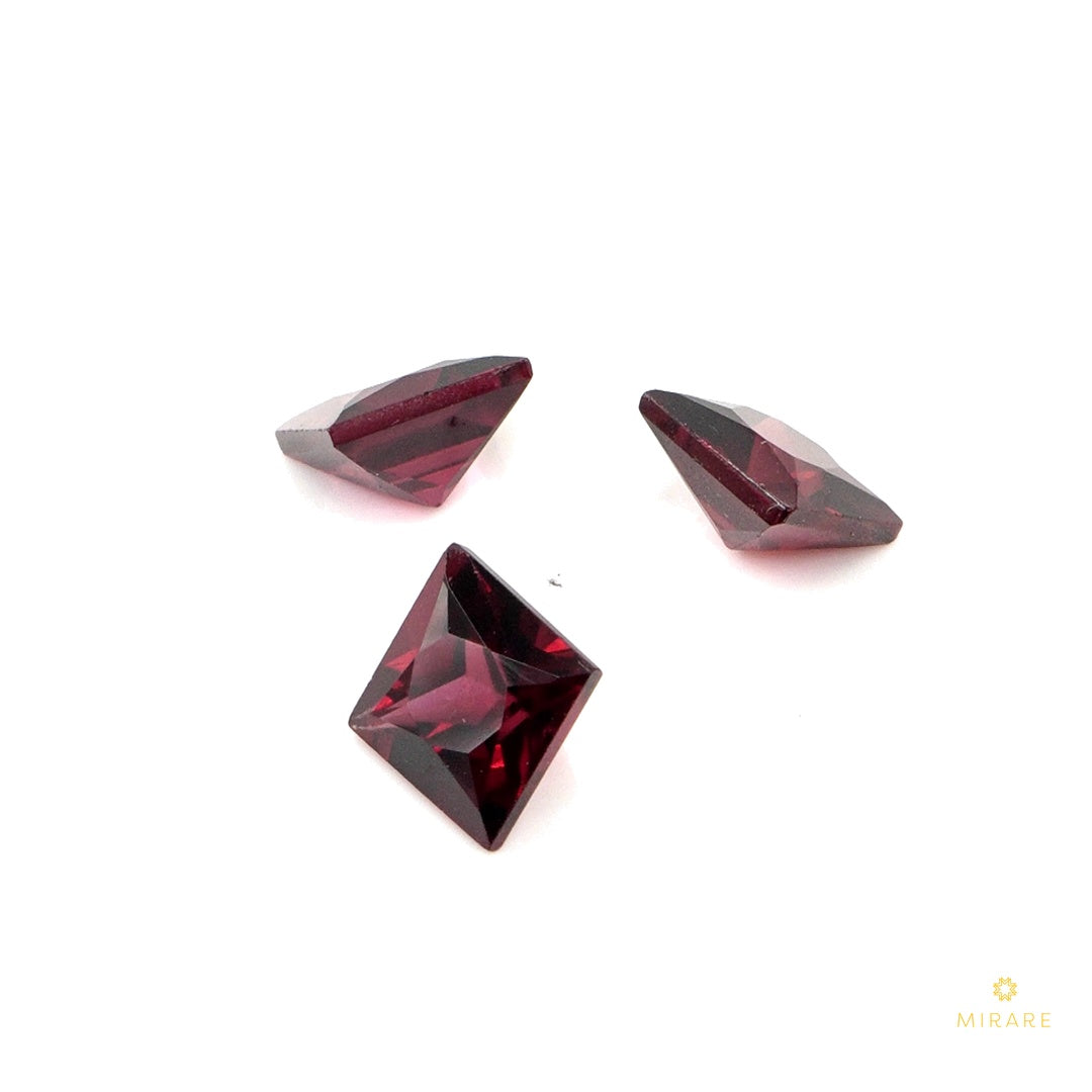 Natural Mozambique Garnet Calibrated Squares | 8mm & 9mm